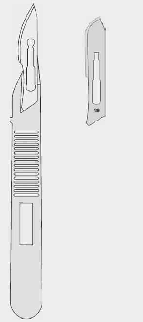 Скальпель одноразовий стерильний фігура 19, 10 шт./пак.Бренд: Zepf (Зепф).